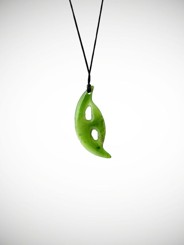 Moko Pounamu Contemporary Design NZ Genuine Kahurangi Greenstone - Okahu