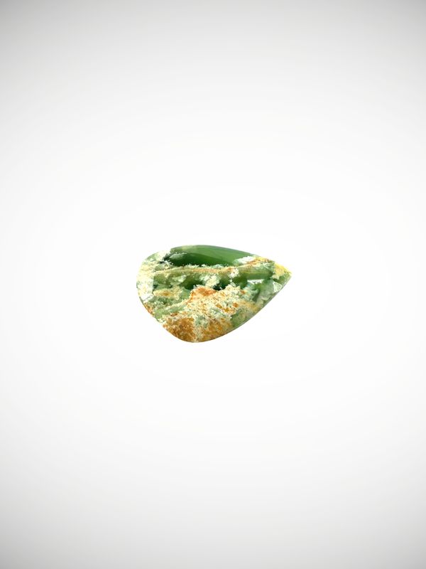 Moko Pounamu Kahurangi Flower Greenstone Freeform Cabochon  #208