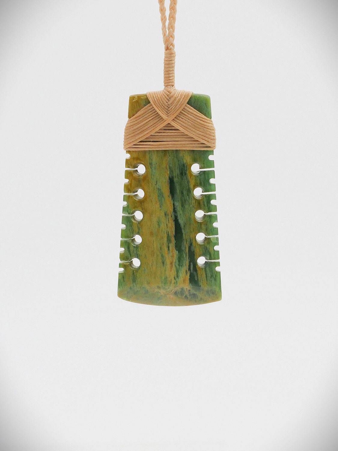 Moko Pounamu Toki NZ Genuine Kahurangi Flower Greenstone - Mangatutu