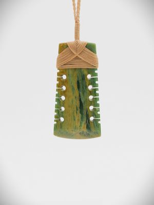 Moko Pounamu Toki NZ Genuine Kahurangi Flower Greenstone - Mangatutu
