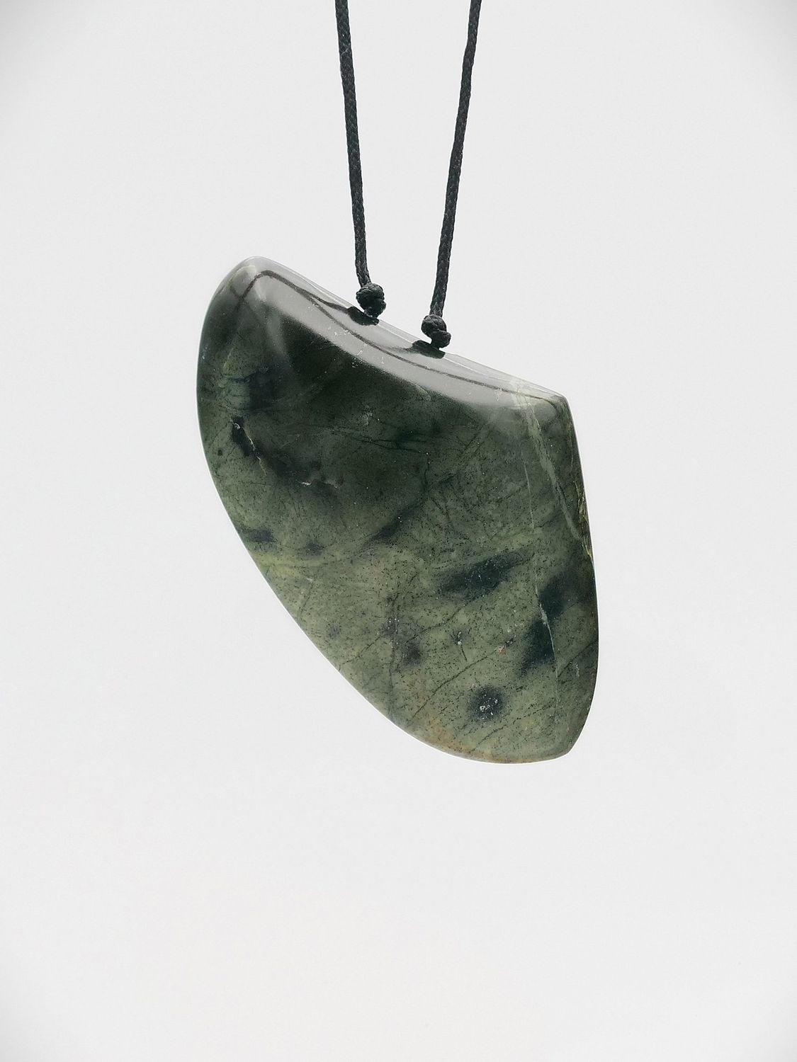 Moko Pounamu Kouma (Breastplate) NZ Genuine Serpentinite  Greenstone - Mohaka