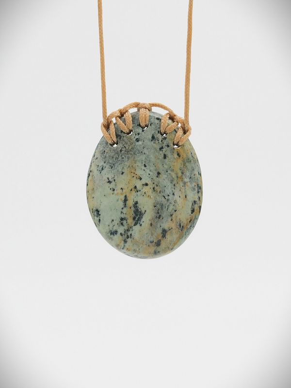 Moko Pounamu Kouma (Breastplate) NZ Genuine Serpentinite  Greenstone - Manu-kai-hua-rakau