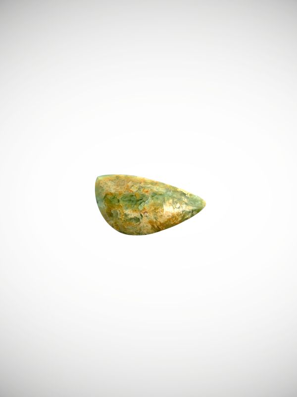 Moko Pounamu Kahurangi Flower Greenstone Freeform Cabochon  #210