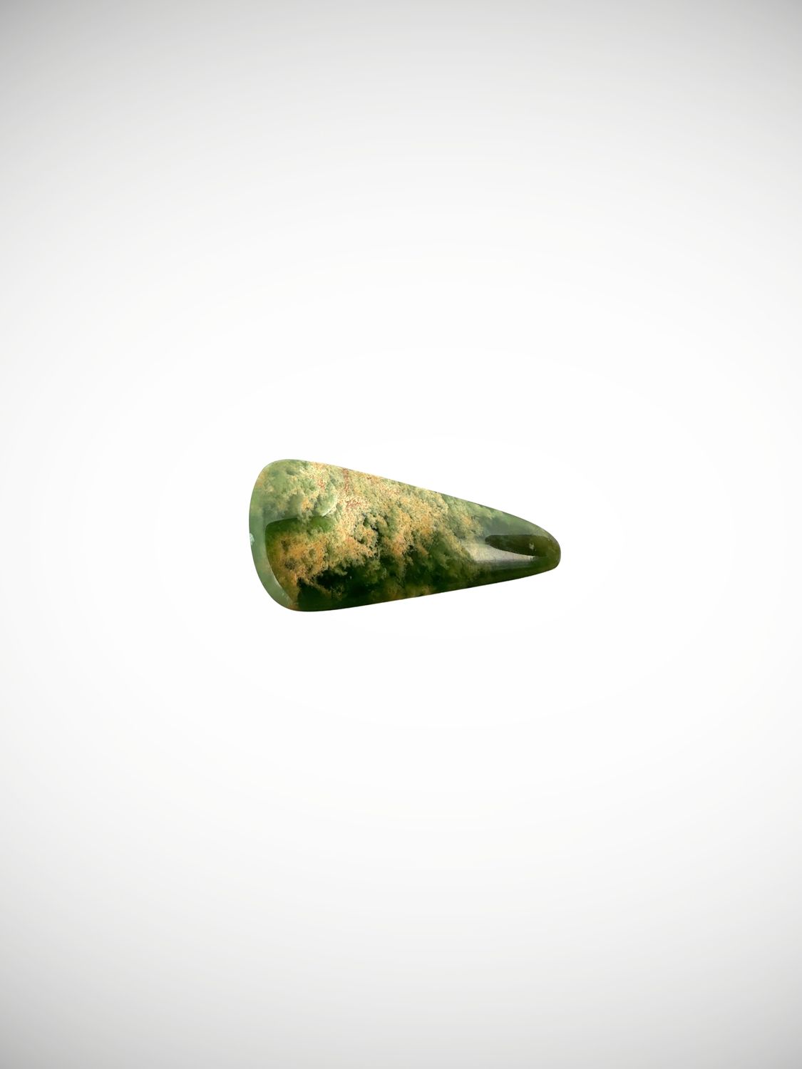 Moko Pounamu Kahurangi Flower Greenstone Freeform Cabochon  #211