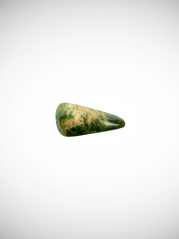 Moko Pounamu Kahurangi Flower Greenstone Freeform Cabochon  #211