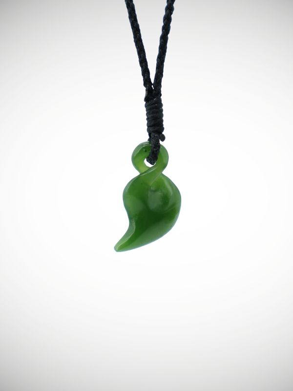 Moko Pounamu Single Pikorua (Twist) NZ Genuine Kahurangi Greenstone - Otuparaoa