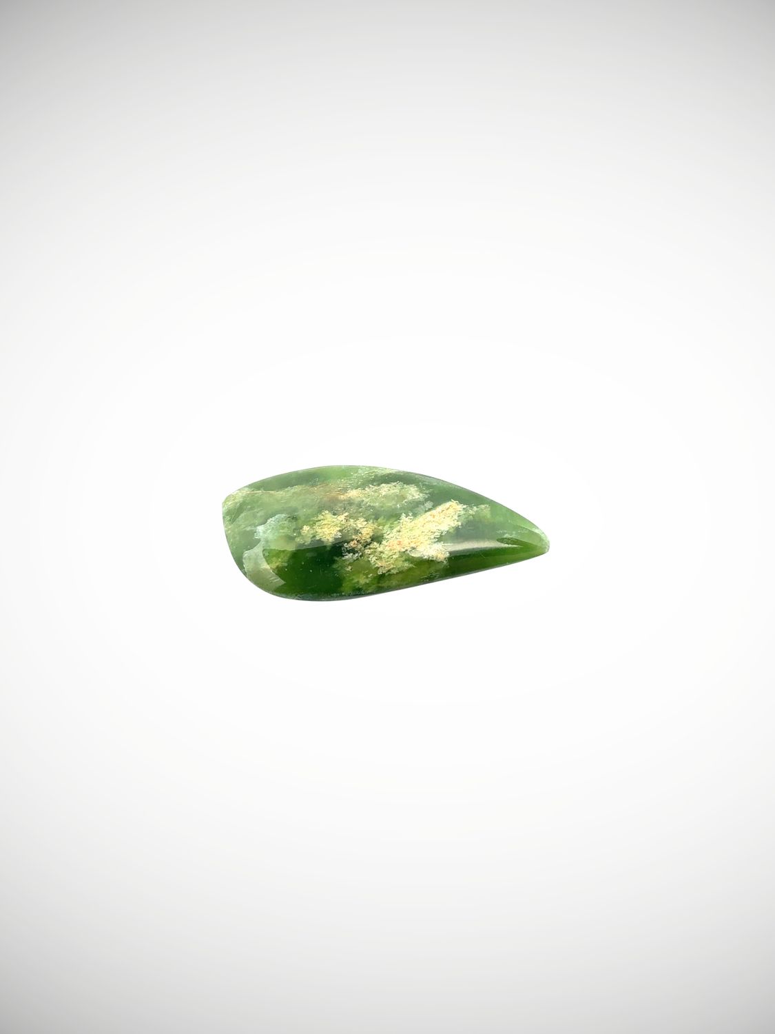 Moko Pounamu Kahurangi Flower Greenstone Freeform Cabochon  #213