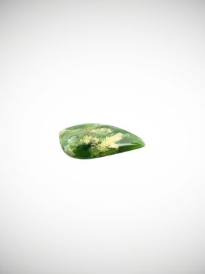 Moko Pounamu Kahurangi Flower Greenstone Freeform Cabochon  #213