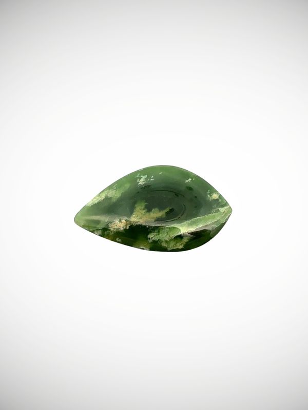 Moko Pounamu Kahurangi Flower Greenstone Freeform Cabochon  #218