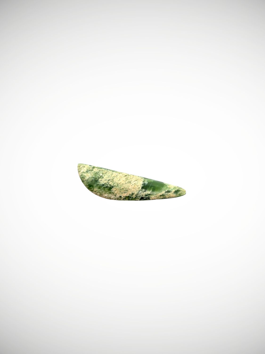 Moko Pounamu Kahurangi Flower Greenstone Freeform Cabochon  #214