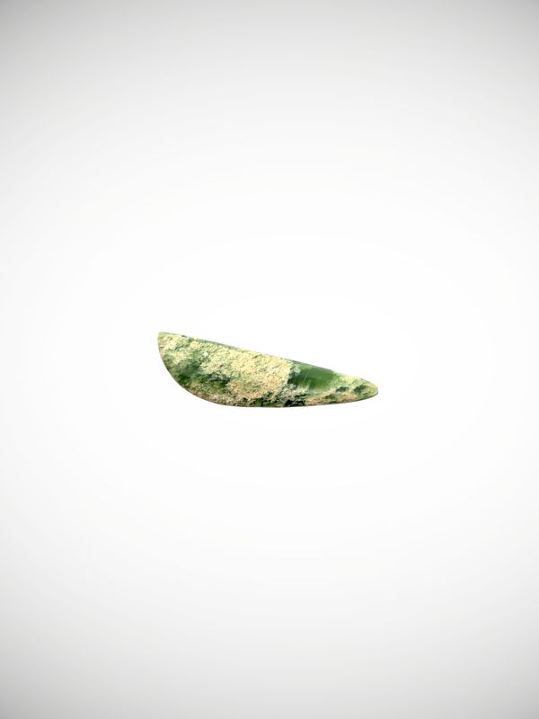 Moko Pounamu Kahurangi Flower Greenstone Freeform Cabochon  #214