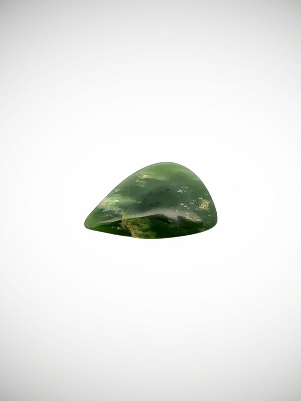 Moko Pounamu Kahurangi Flower Greenstone Freeform Cabochon  #217