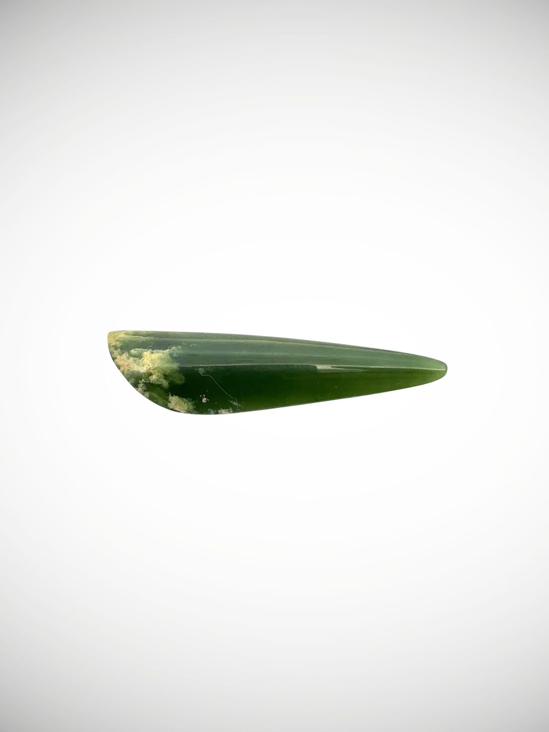Moko Pounamu Kahurangi Flower Greenstone Freeform Cabochon  #219