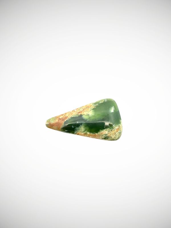Moko Pounamu Kahurangi Flower Greenstone Freeform Cabochon  #220