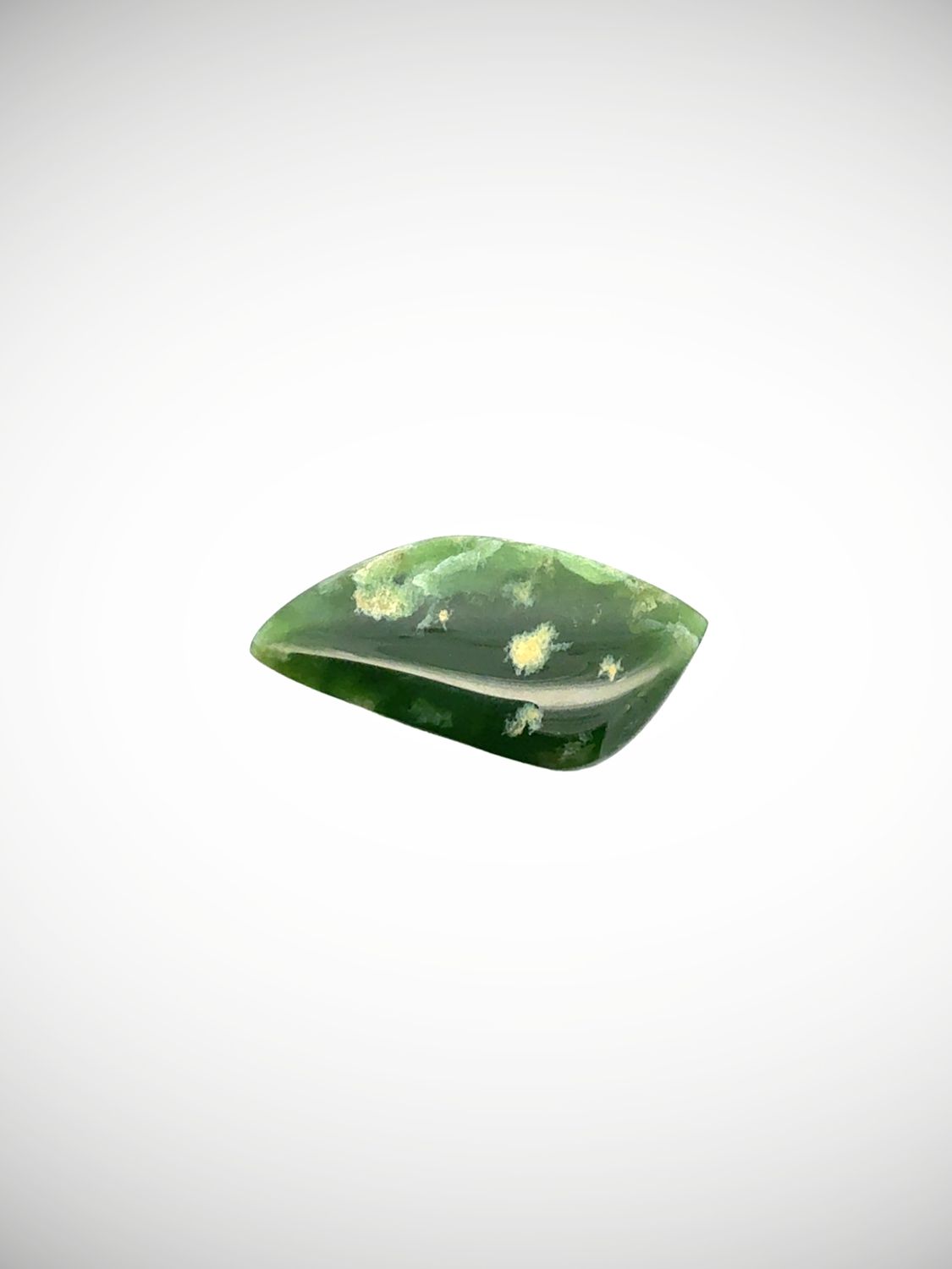 Moko Pounamu Kawakawa Flower Greenstone Freeform Cabochon #223