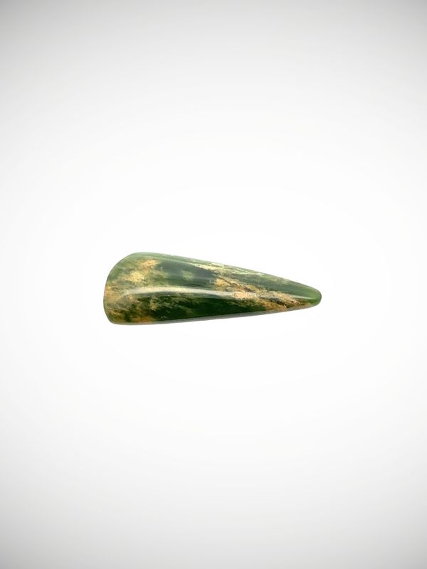 Moko Pounamu Kawakawa Flower Greenstone Freeform Cabochon #224