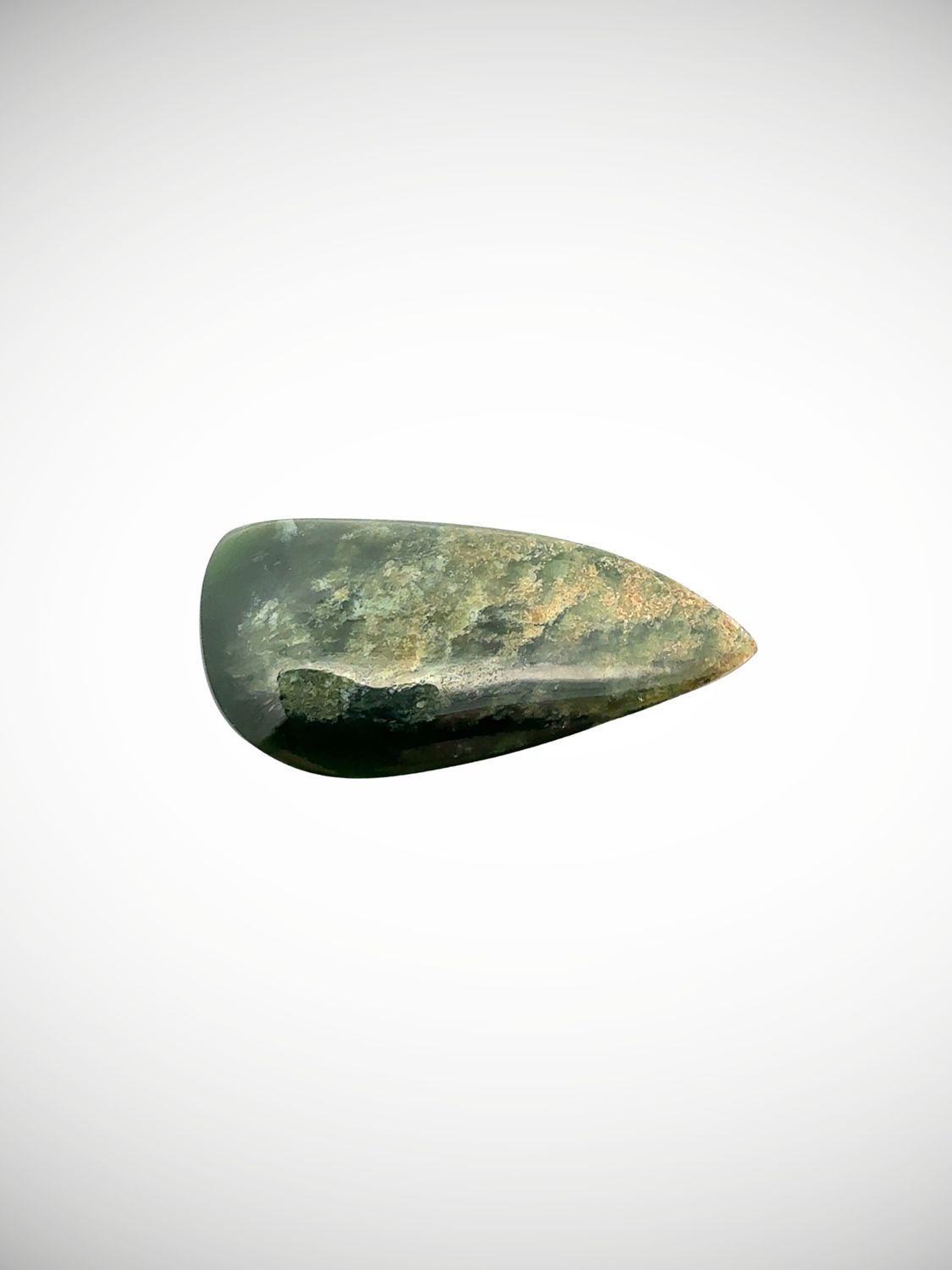 Moko Pounamu Kawakawa Flower Greenstone Freeform Cabochon #225