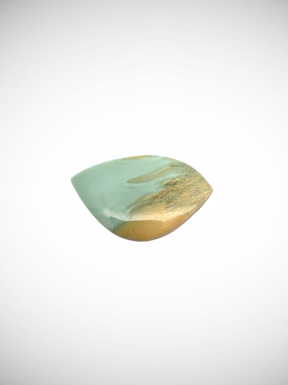 Moko Pounamu Inanga Flower Greenstone Freeform Cabochon #227