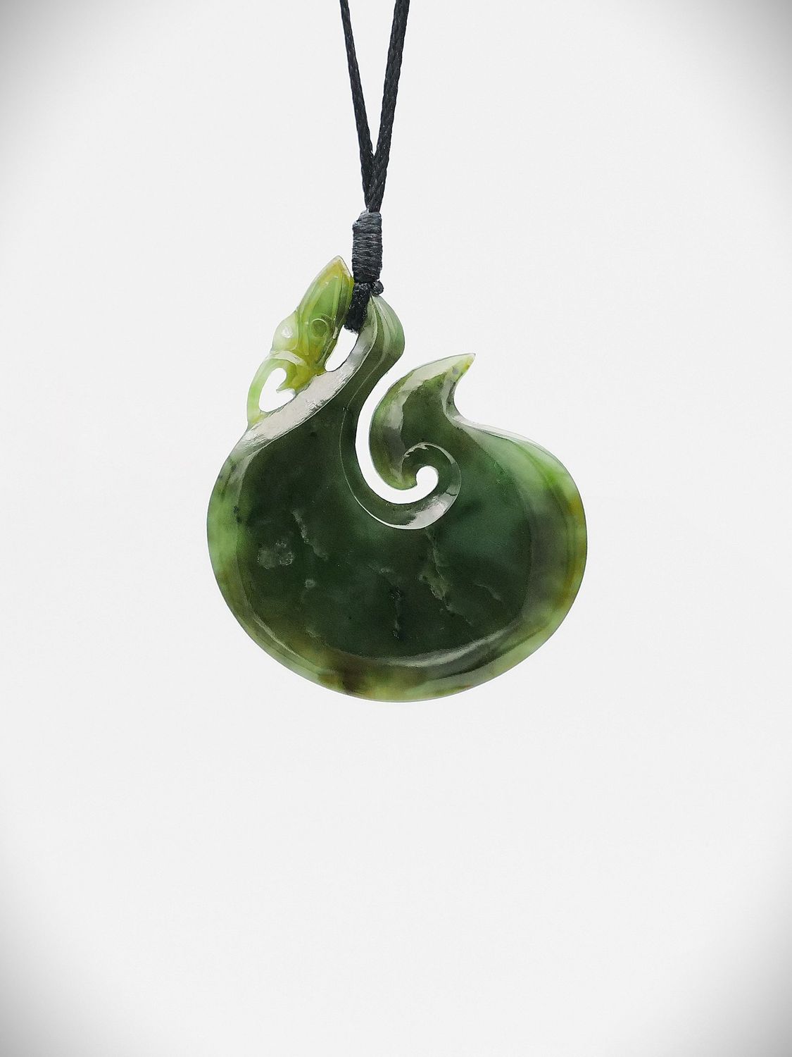 Moko Pounamu Manaia NZ Genuine Kawakawa Greenstone - Pohuenui