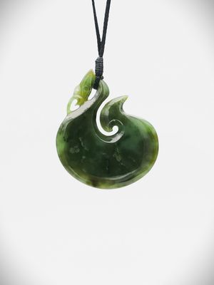 Moko Pounamu Manaia NZ Genuine Kawakawa Greenstone - Pohuenui