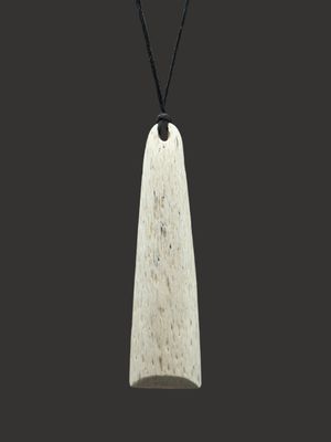 Moko Pounamu Toki Genuine Whale Bone Carving - Tititara