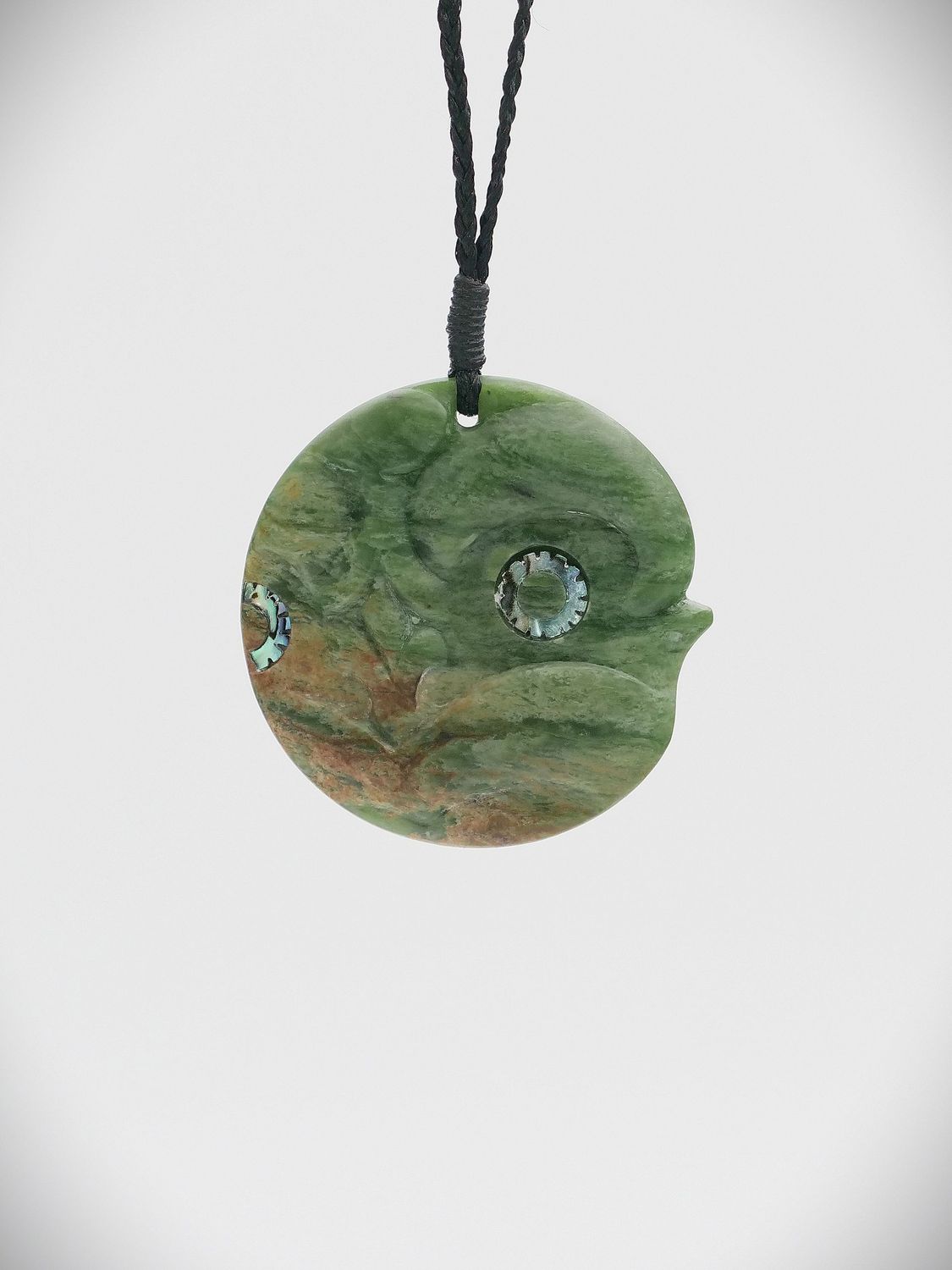 Moko Pounamu Koruru NZ Genuine Marsden Flower Greenstone - Toronui