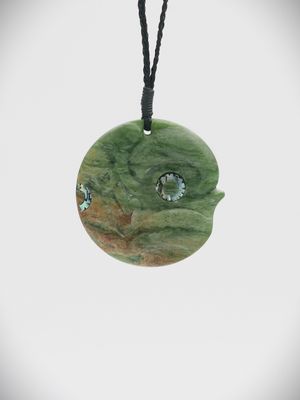 Moko Pounamu Koruru NZ Genuine Marsden Flower Greenstone - Toronui