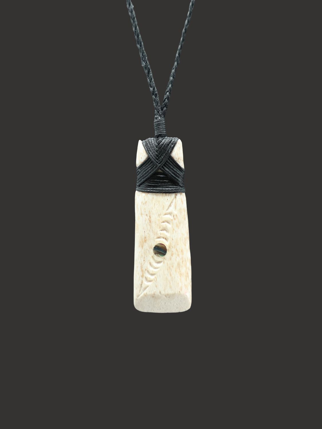 Moko Pounamu Whale Bone Carving Toki - Te Rakihuitahi