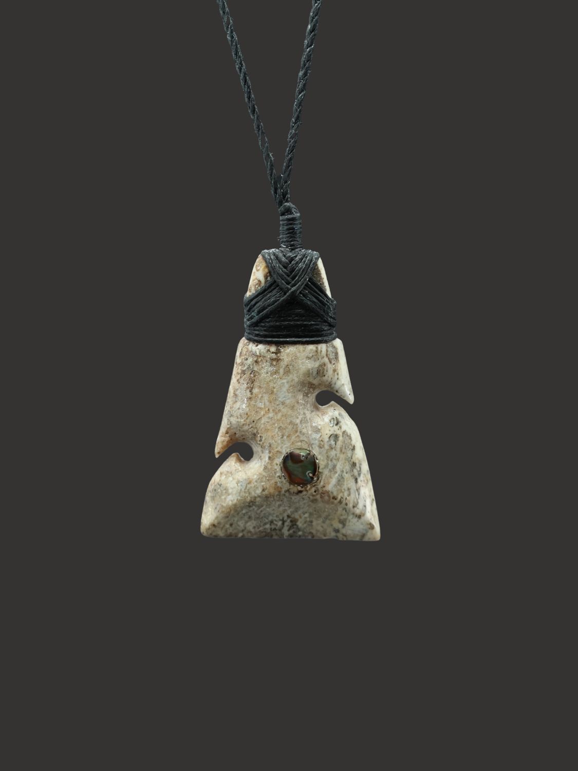 Moko Pounamu Whale Bone Carving Toki - Takitimu