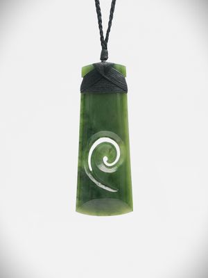 Moko Pounamu Toki NZ Genuine Hapopo Greenstone - Motuoapa