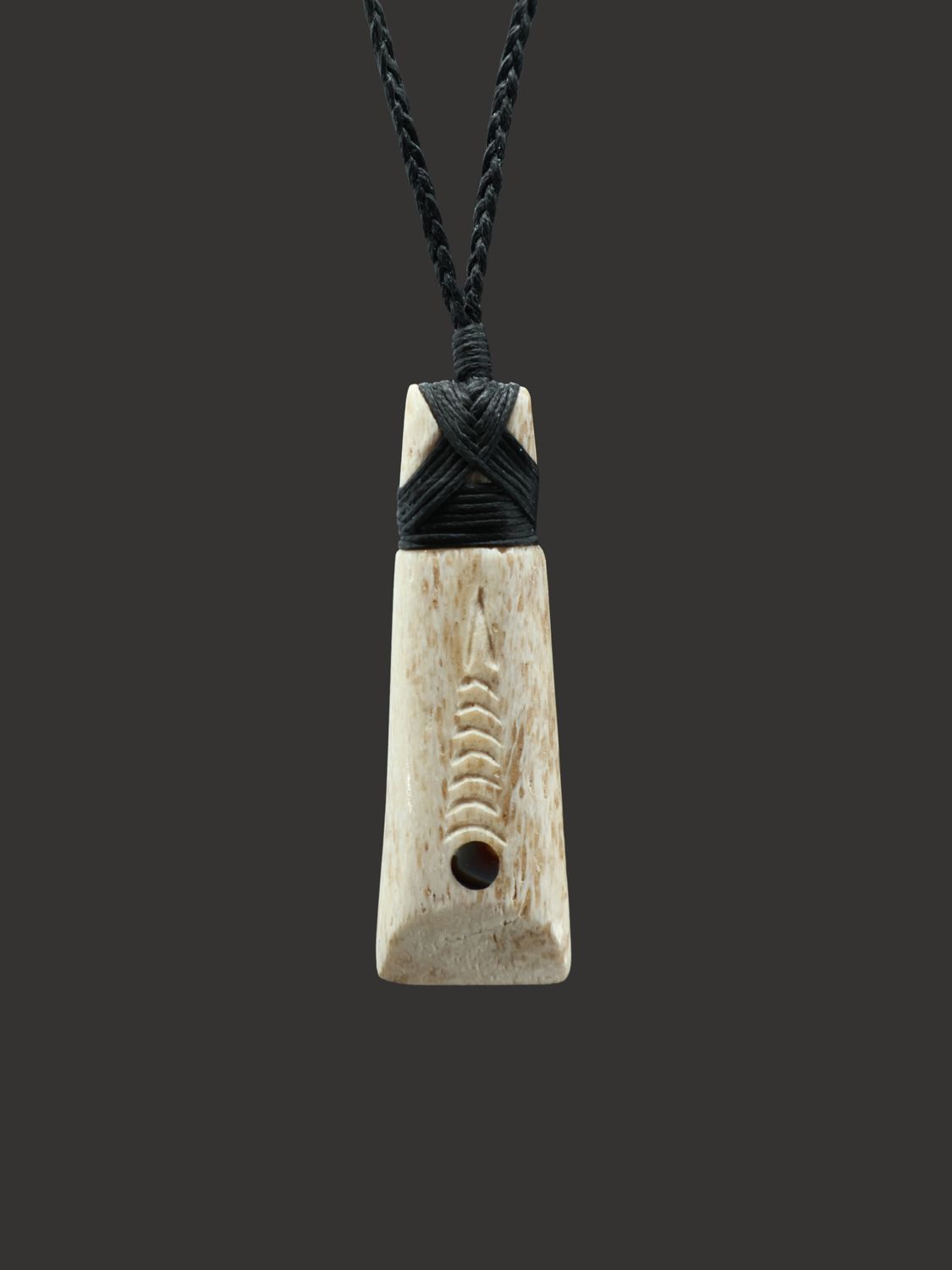 Moko Pounamu Toki Genuine Whale Bone Carving - Kopuwai