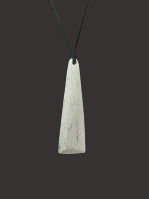 Moko Pounamu Toki Genuine Whale Bone Carving - Te Ikaraeroa