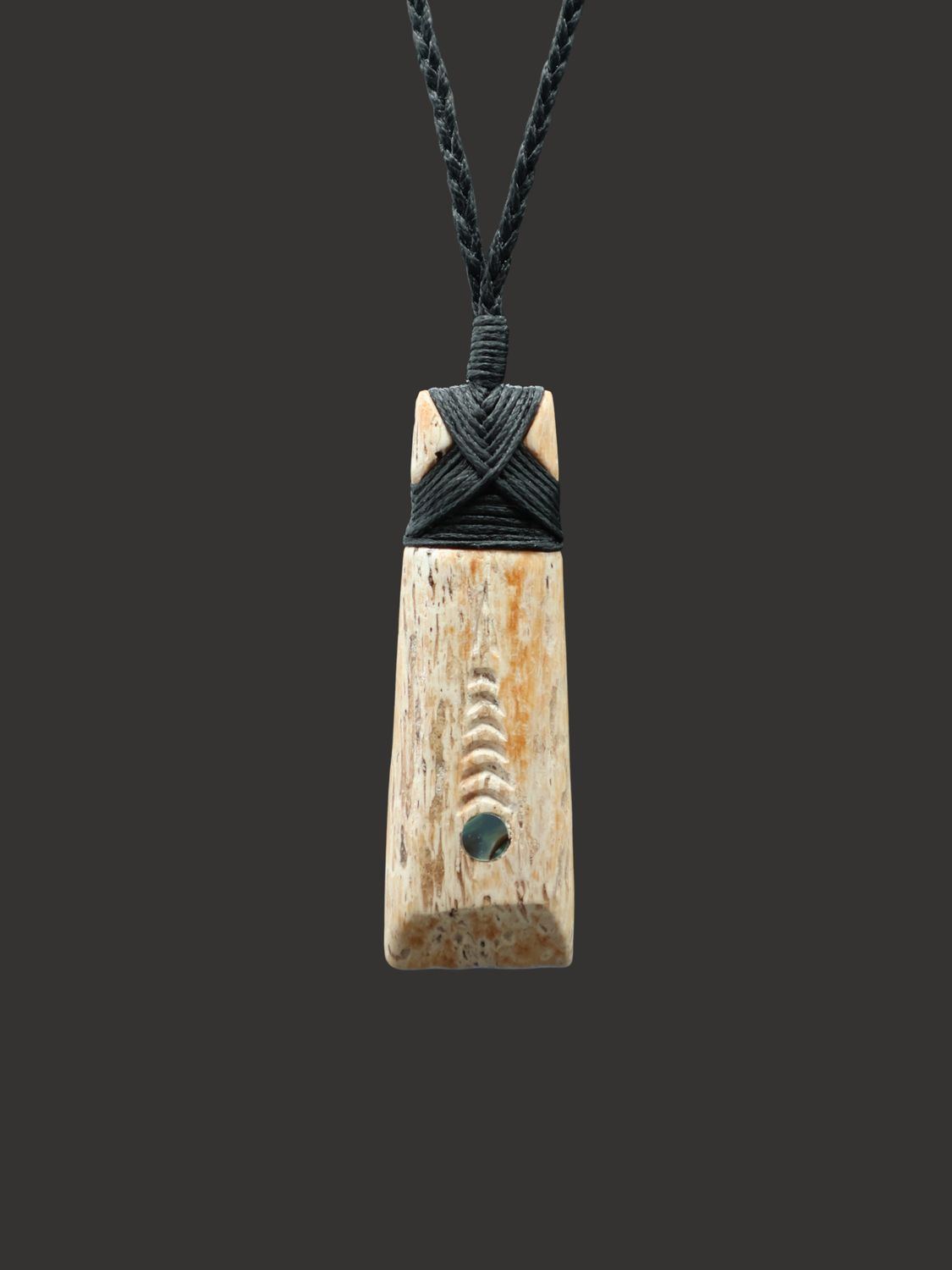 Moko Pounamu Toki Genuine Whale Bone Carving - Pukaroro