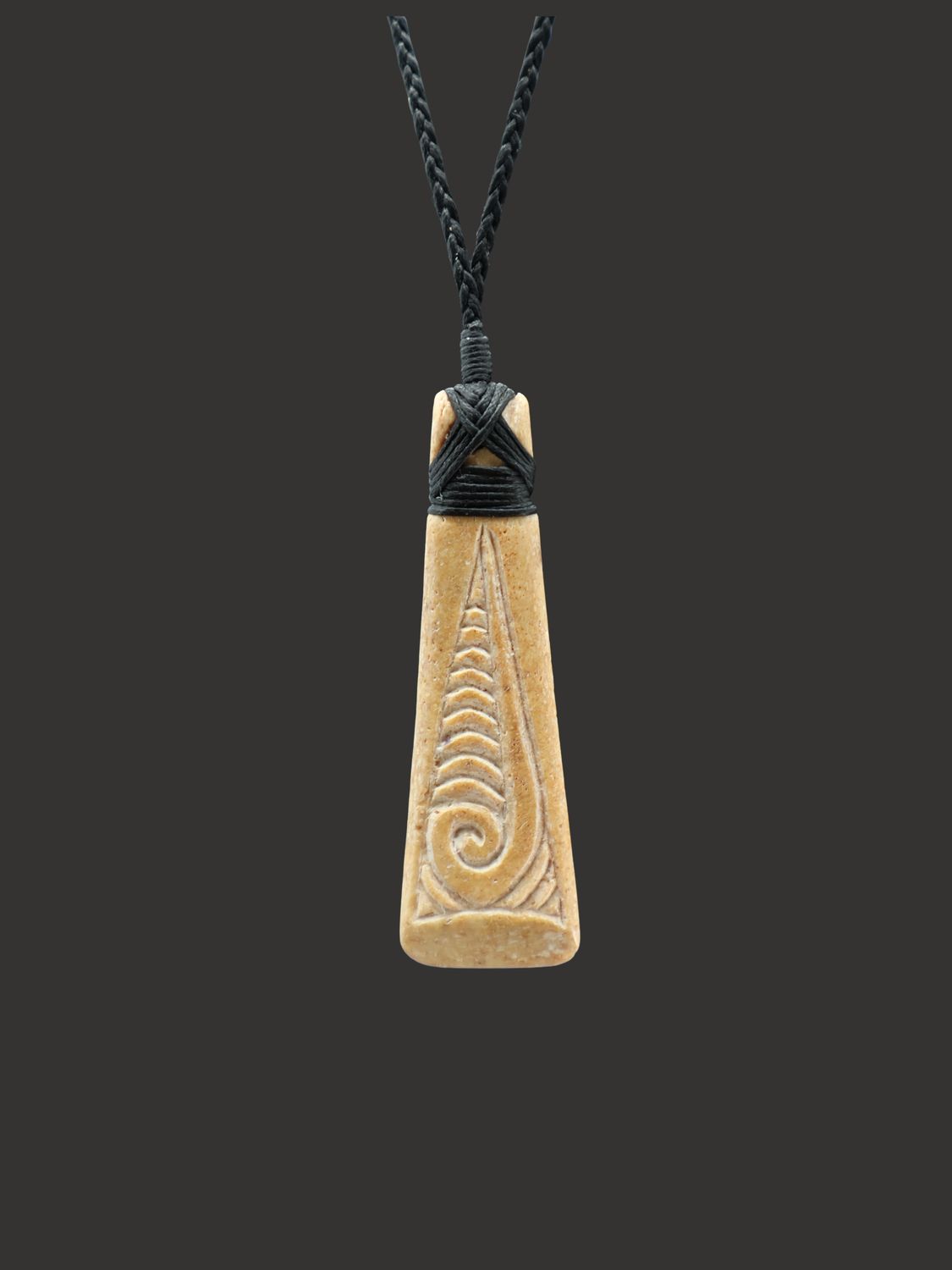 Moko Pounamu Toki Genuine Whale Bone Carving - Riwaka