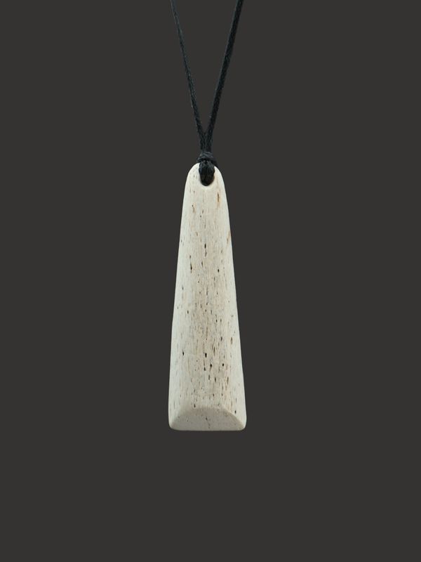 Moko Pounamu Toki Genuine Whale Bone Carving - Puha