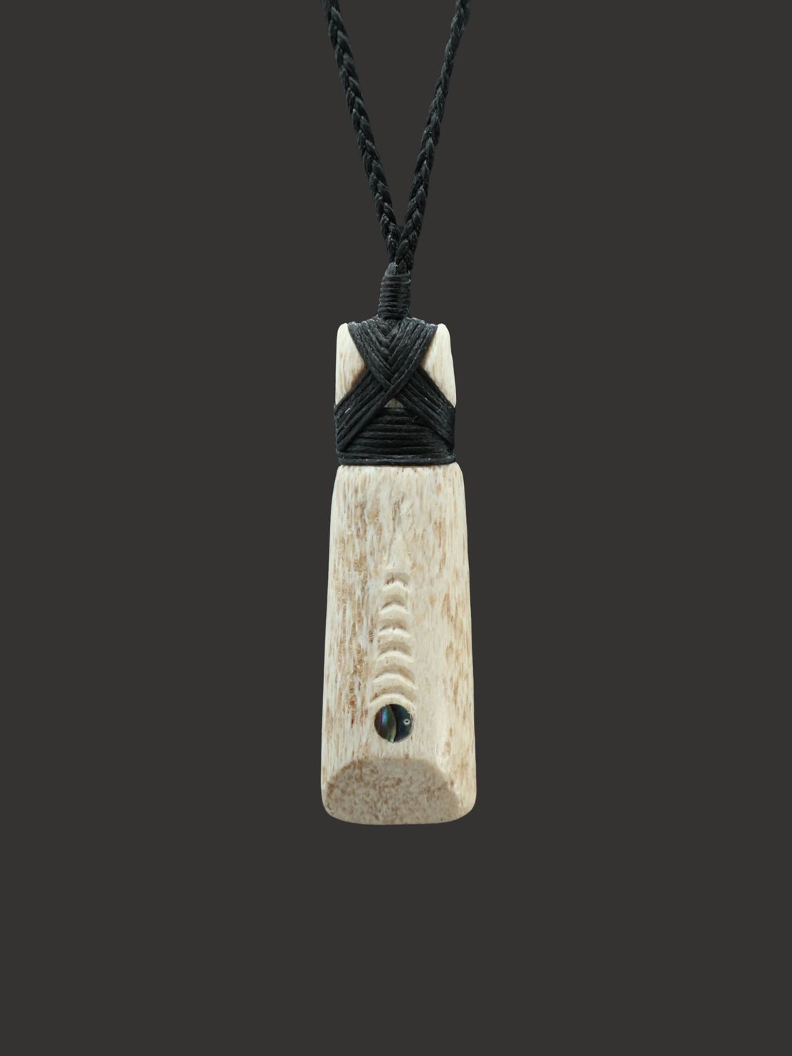 Moko Pounamu Toki Genuine Whale Bone Carving - Pipikaretu