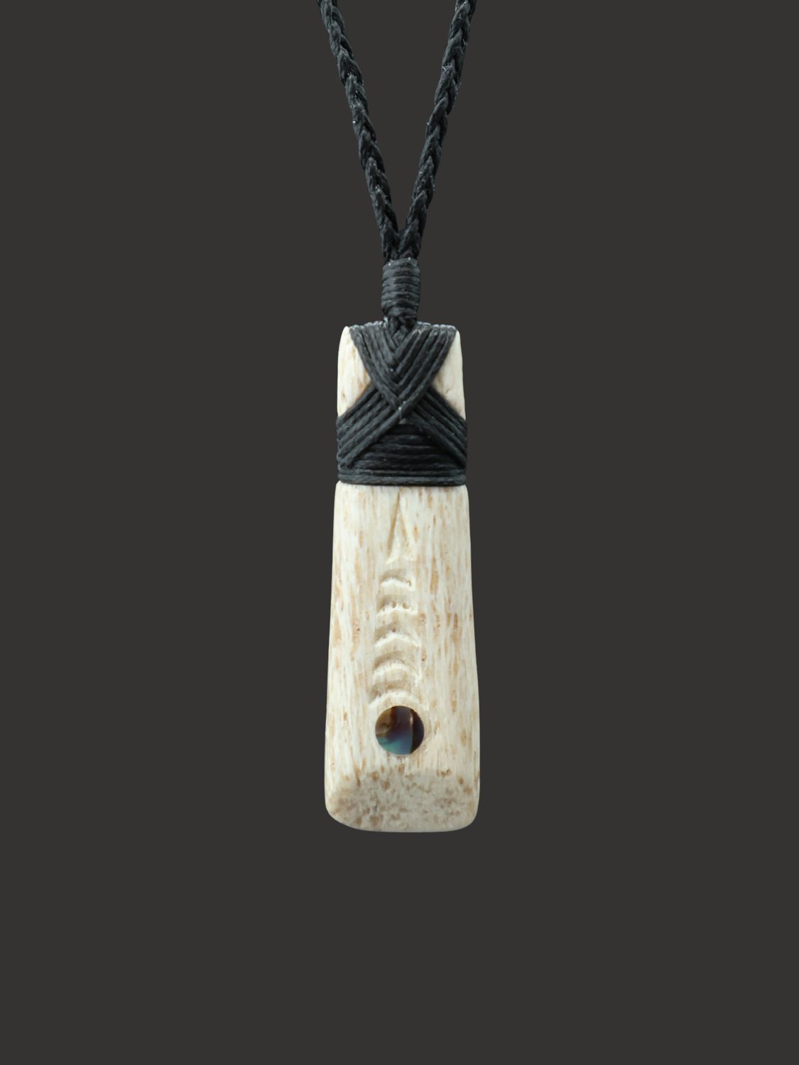 Moko Pounamu Toki Genuine Whale Bone Carving - Moturata