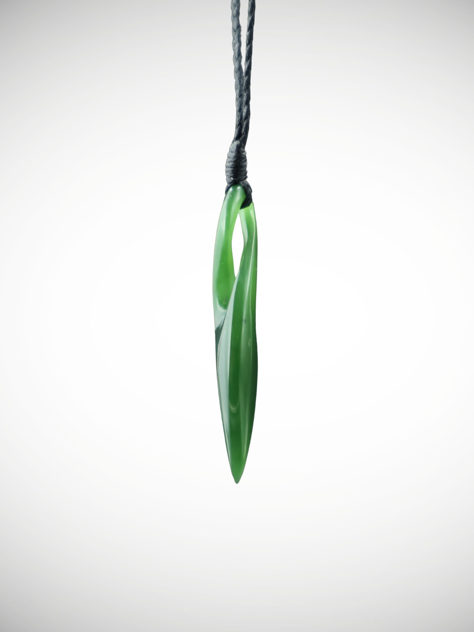 Moko Pounamu Single Pikorua (Twist) NZ Genuine Kahurangi Greenstone - Oturoto