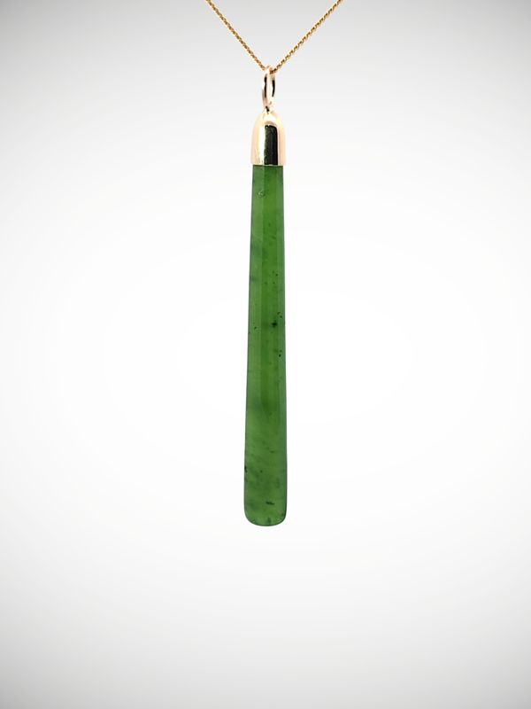 Moko Pounamu Roimata (Teardrop) NZ Genuine Kahurangi & 9ct Gold - Te Motumotu