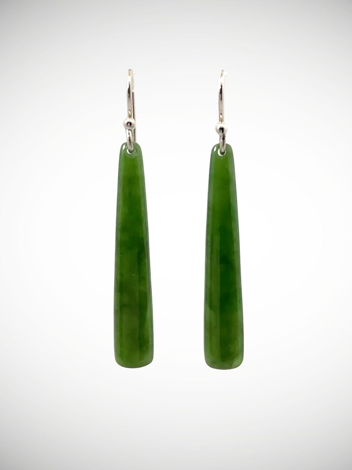 Moko Pounamu NZ Kahotea Greenstone & Sterling Silver Earrings - Maungahura