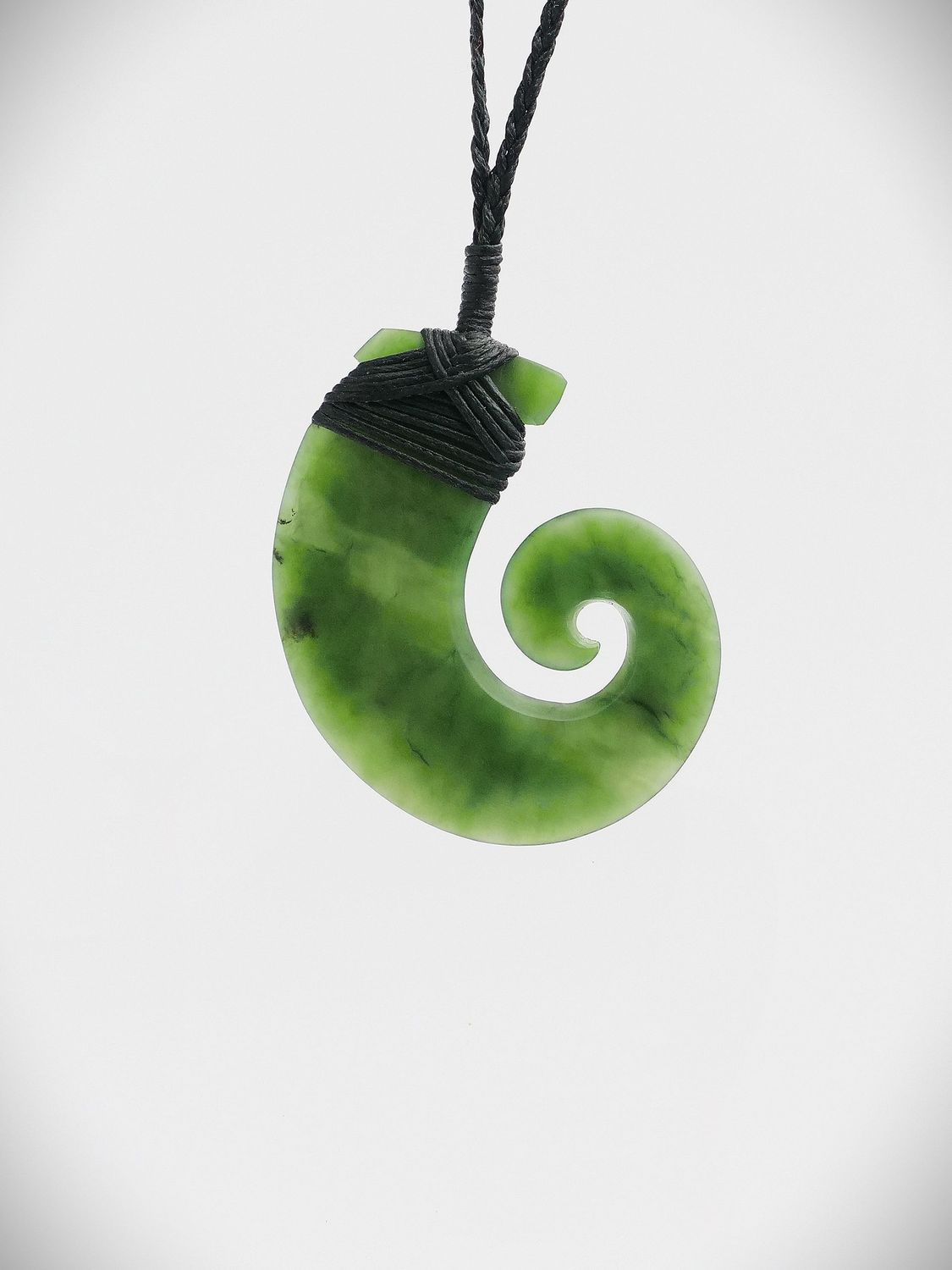 Moko Pounamu Hei Matau (Hook) NZ Genuine Hapopo Greenstone - Matahiwi