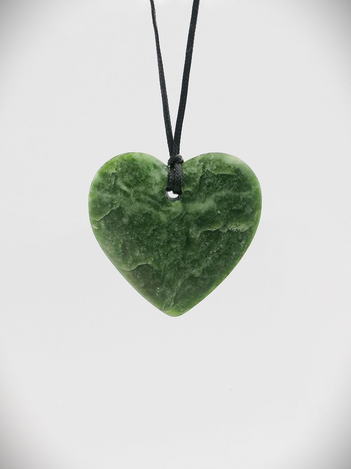 Moko Pounamu Heart NZ Genuine Hapopo Greenstone - Te Koraha