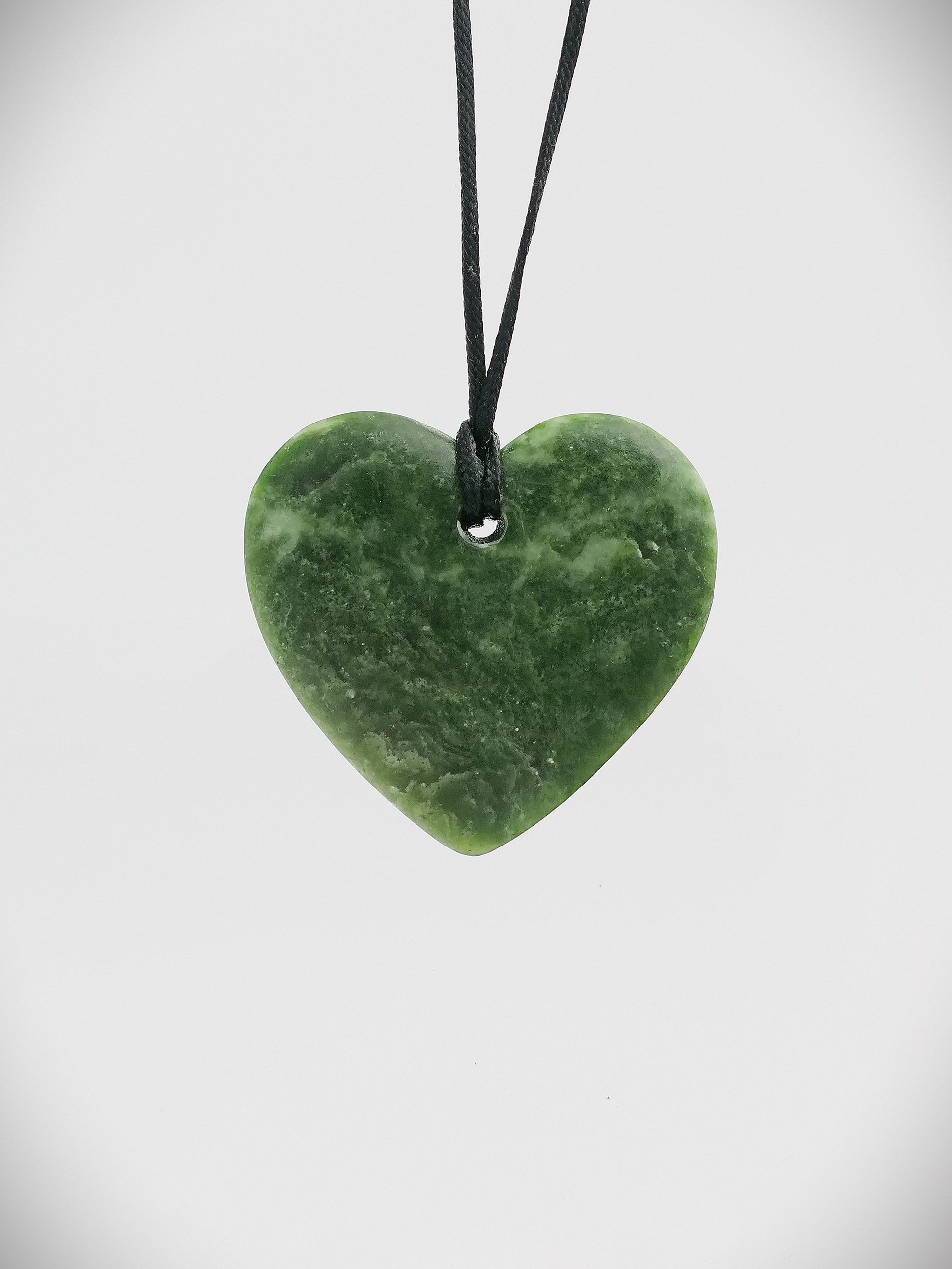 Moko Pounamu Heart NZ Genuine Hapopo Greenstone - Te Koraha