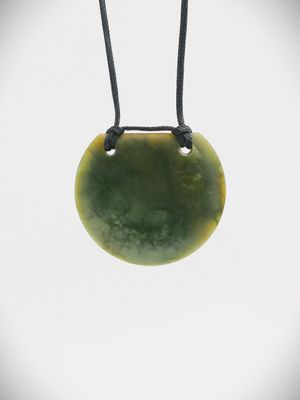 Moko Pounamu Kouma (Breastplate) NZ Genuine Hapopo Greenstone - Mirimiri