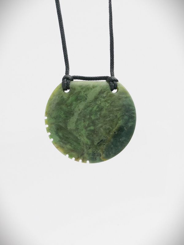 Moko Pounamu Kouma (Breastplate) NZ Genuine Hapopo Greenstone - Taihoa