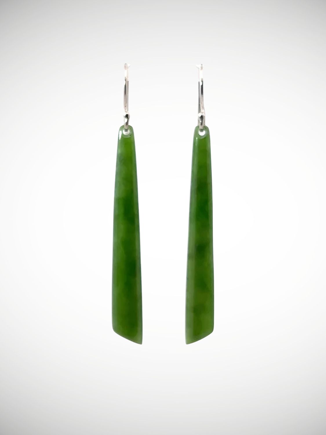 Moko Pounamu NZ Kahurangi Greenstone & Sterling Silver Earrings - Wanaka