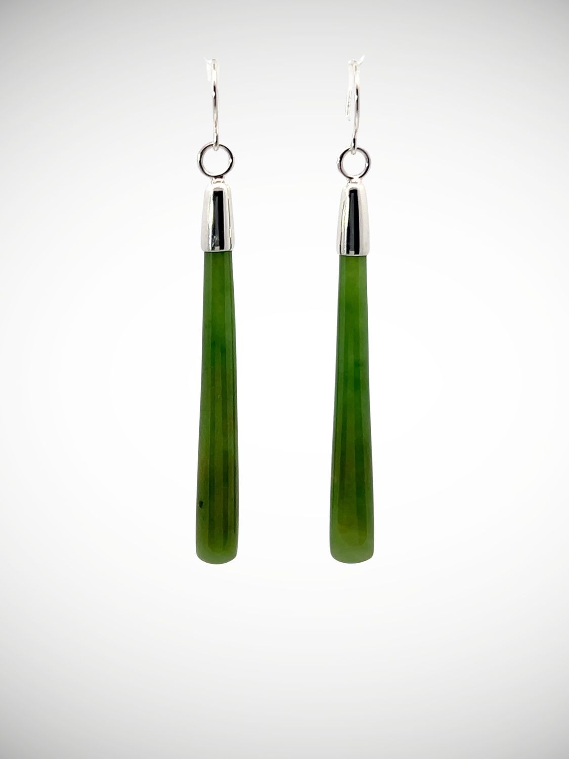 Moko Pounamu NZ Kahurangi Greenstone & Sterling Silver Earrings - Akiri