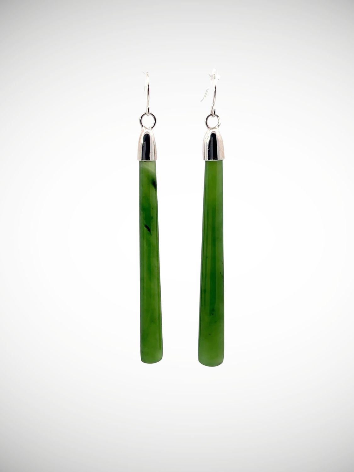 Moko Pounamu NZ Kahurangi Greenstone & Sterling Silver Earrings -  Te Houhou