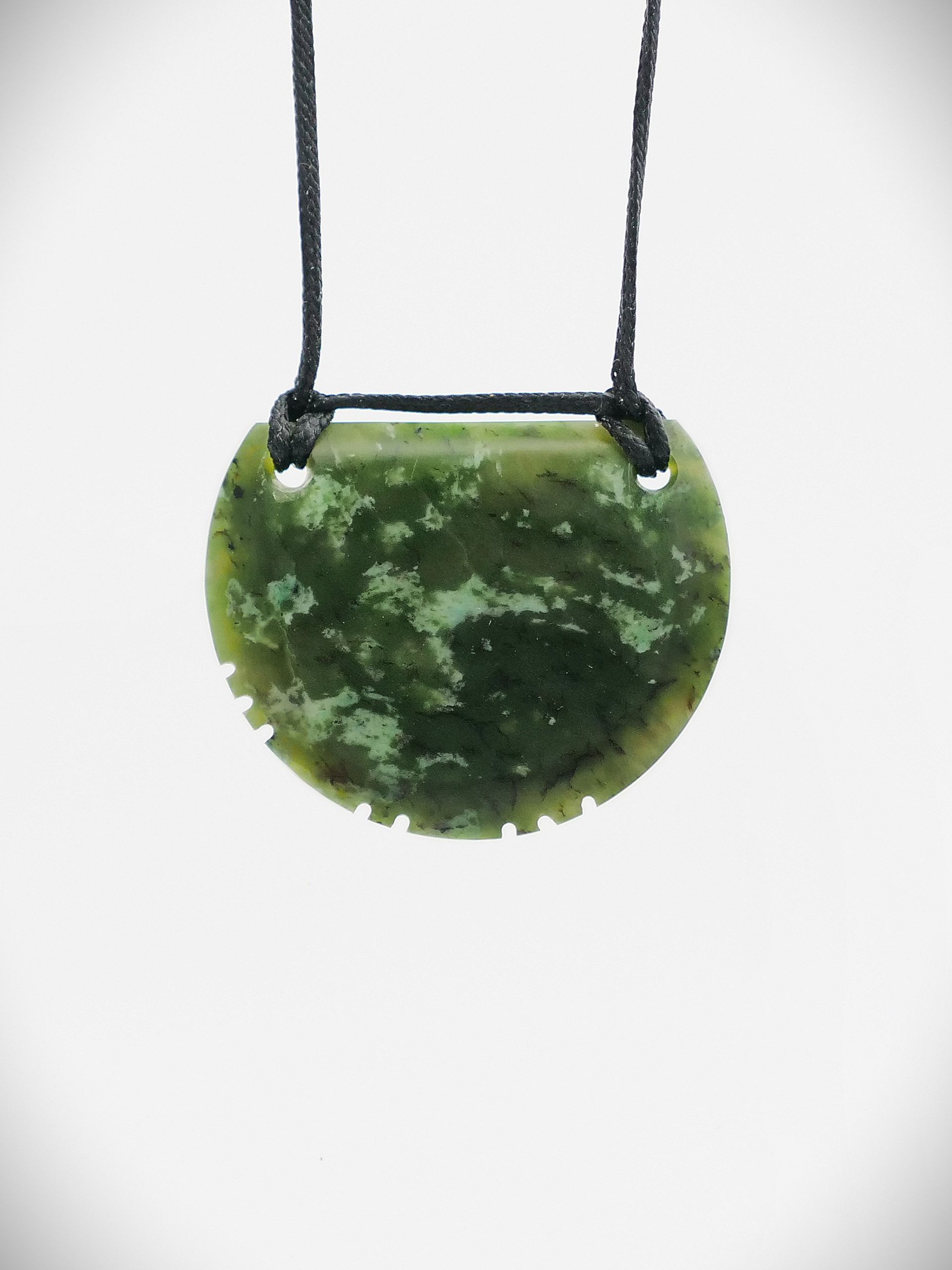 Moko Pounamu Kouma (Breastplate) NZ Genuine Hapopo Greenstone - Raupunga