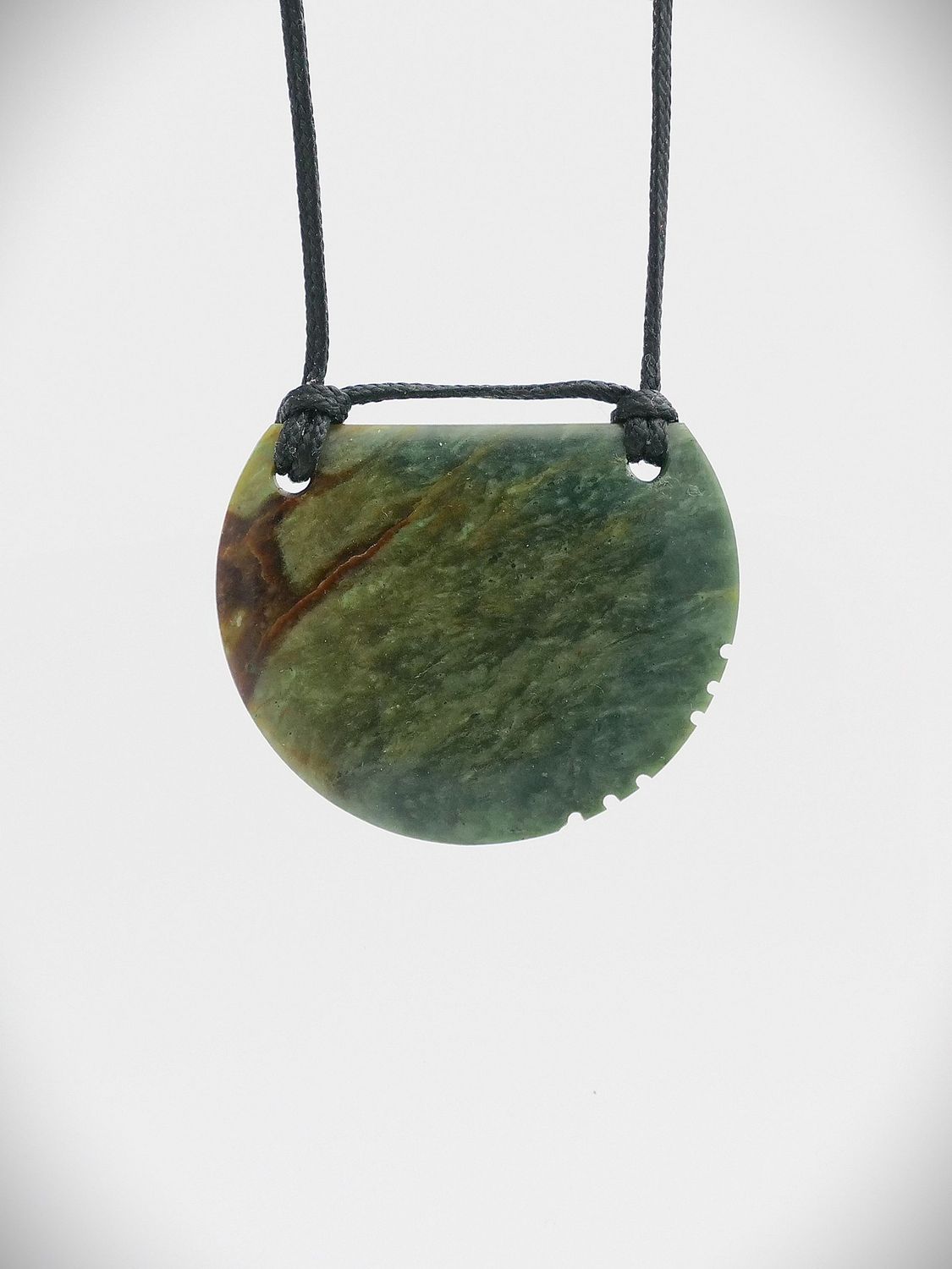 Moko Pounamu Kouma (Breastplate) NZ Genuine Hapopo Greenstone - Putere